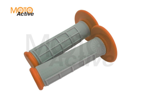 Грипсы руля ACCEL RGP-535M-120 серый/оранжевый