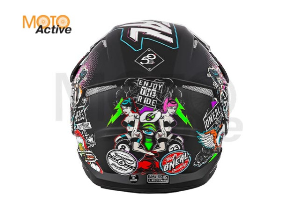 Шлем кроссовый O'NEAL 3Series Crank 2.0, красный/зеленый