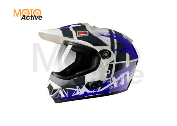 Шлем (мотард) Origine Gladiatore (BT) Dakar синий глянцевый