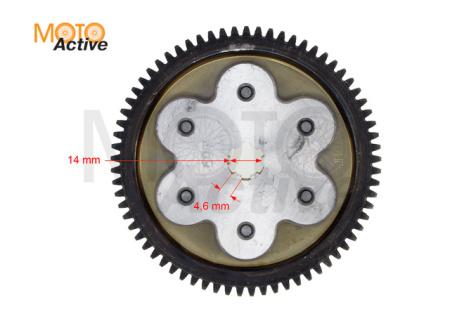 Шестерня сцепления двиг. YX110,150 см3 (верхний эл. стартер) 69Z