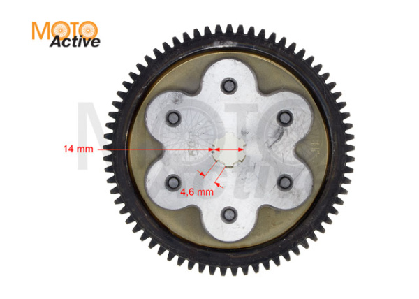 Шестерня сцепления двиг. YX110,150 см3 (верхний эл. стартер) 69Z