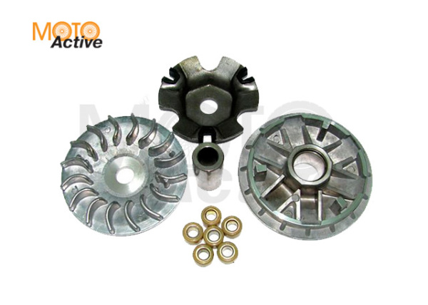 Вариатор Honda Lead -90 в сборе (палец, наружный шкив,ролики)