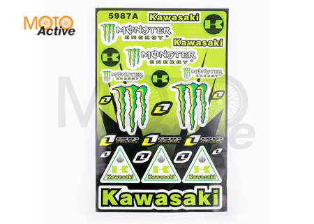 Наклейки (набор) спонсоры, KAWASAKI (28х43см) (#5987A)