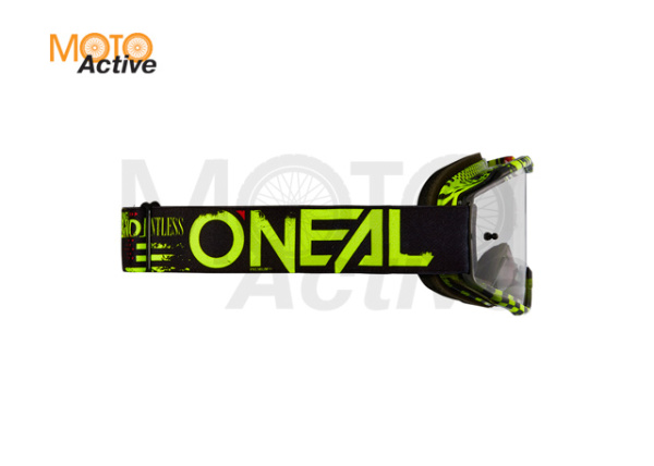 Маска кроссовая O'NEAL B-10 Attack V.24, желтый, прозрачные линзы