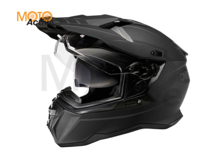 Шлем кроссовый со стеклом O'NEAL D-SRS Solid V24, черный