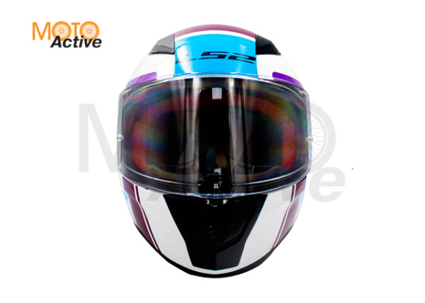 Мотошлем LS2 FF353 Rapid Chos, бело-фиолетовый
