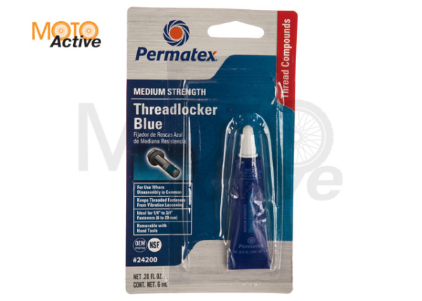 Фиксатор резьбы Permatex [синий, средняя фиксация] - 6 мл.