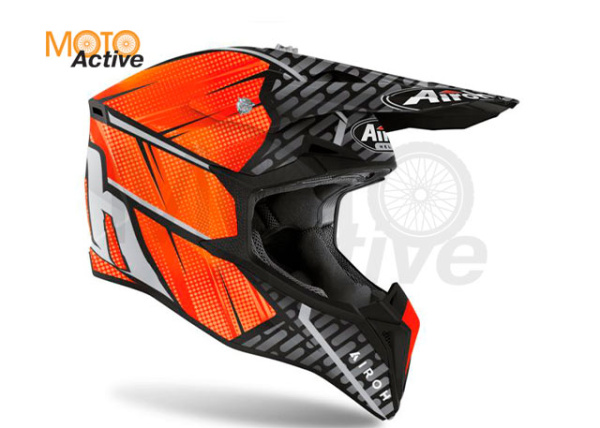 Кроссовый шлем Airoh Wraap Idol Orange Matt