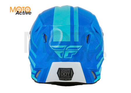 Шлем (кроссовый) FLY RACING KINETIC THRIVE, синий/белый (2021)