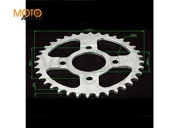 Венец, звезда ведомая (520-36) CG/CB 4х90х58х8, плоская