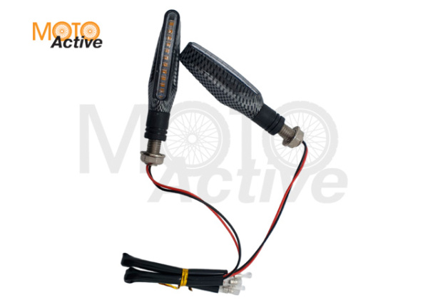 Поворот LED CH-1040 карбон светодиодные (компл 2шт) бегущие огни