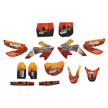 Наклейки комплект BSE EVO (черный, оранжевый)