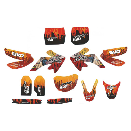 Наклейки комплект BSE EVO (черный, оранжевый)
