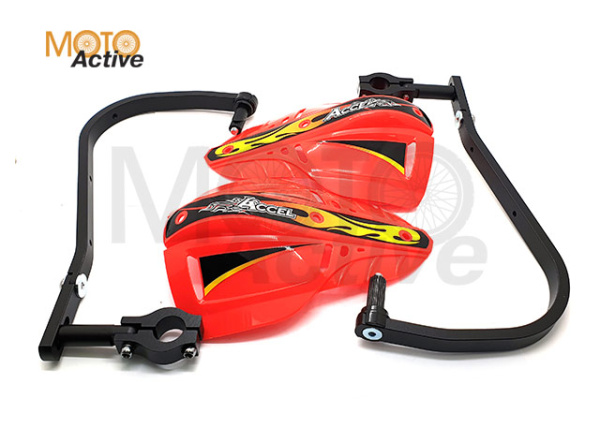 Защита рук с пластиковыми щитками ACCEL HGS-01 ACCEL 22.2 мм (красная)