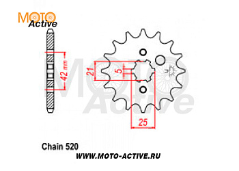 Звезда ведущая 12 зубов JTF569.12