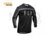 Футболка для мотокросса FLY RACING F-16 2020 чёрная/серая