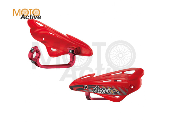 Защита рук с пластиковыми щитками ACCEL HGS-12 универсальная (красная)