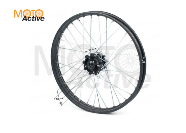 Обод передний 21" TTR250 кросс (1,60-R21, d=12mm, 4х80х58)