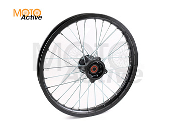 Диск 17"х1,6 передний диск. торм. аллюминий KAYO черный