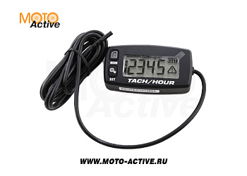 Счетчик моточасов (c тахометром для 4T двиг.) подсветка, сменная батарея SM-PARTS SMP-032R черный