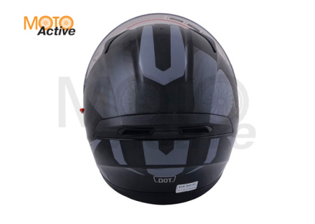 Шлем (интеграл) Ataki JK316 Route, черный/серый глянцевый