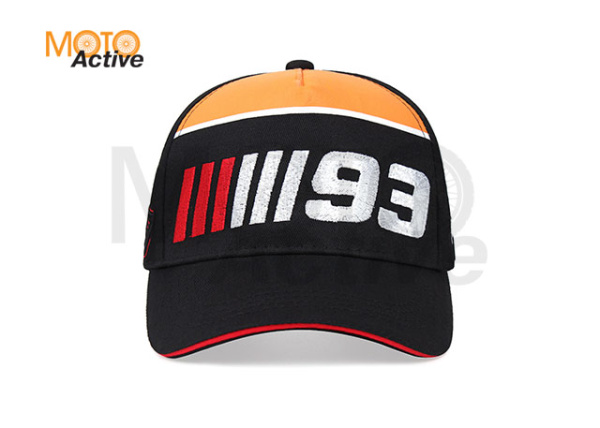 Бейсболка "93 MARC MARQUEZ" (черно-оранж, 100% хлопок)
