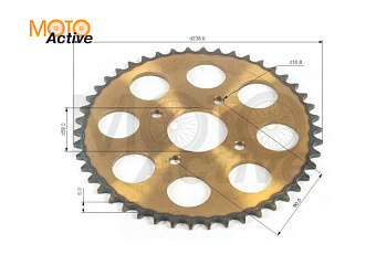 Венец, звезда ведомая (520-46) сталь, закаленные зубья CG/CB 4х90х58