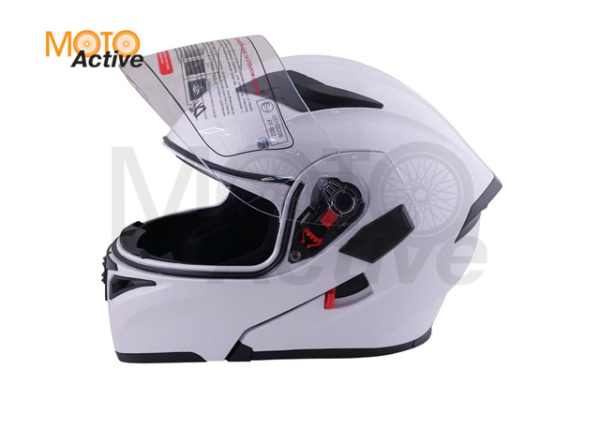 Шлем (модуляр) Ataki JK902 Solid, белый глянцевый