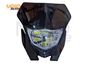 Фара с обтекателем KAYO, (лампа LED) черная