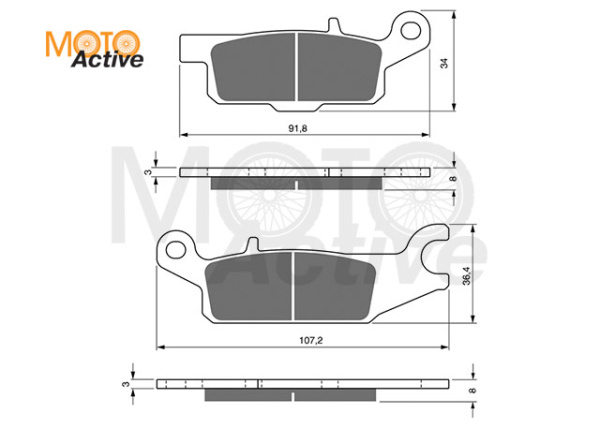 Тормозные колодки GOLD FREN K5 252