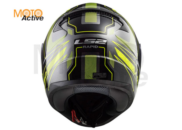 Мотошлем LS2 FF353 Rapid Carrera, черно-желтый