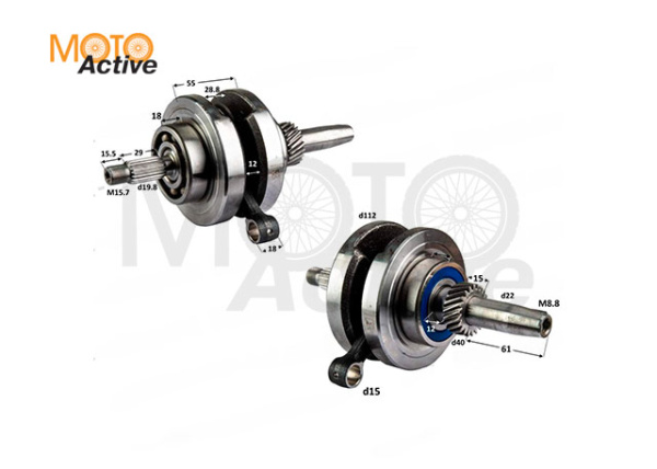 Коленвал 172FMM-5 (PR250 сбалансиром)