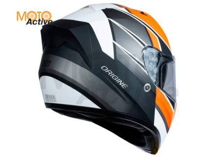 Шлем (интеграл) Origine STRADA COMPETITION HI-VIS, оранжевый/белый матовый