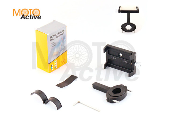 Держатель для телефона на руль (до 55*100mm) (черный, алюминий) "HUAN SEN"