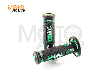 Ручки руля (черные-зеленые) "PROTAPER"