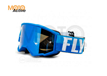 Очки для мотокросса FLY RACING ZONE (2021) синие/черные, зеркальные-синие