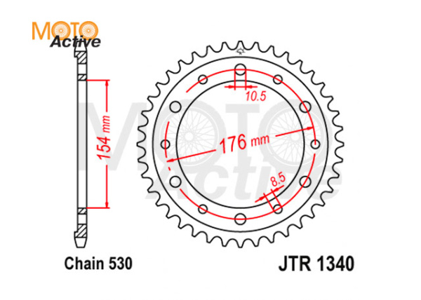 Звезда ведомая JTR1340.43 ZBK
