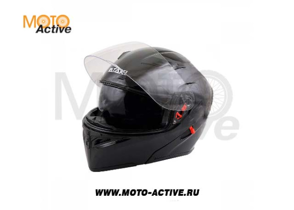 Шлем (модуляр) Ataki JK902 Solid, черный глянцевый