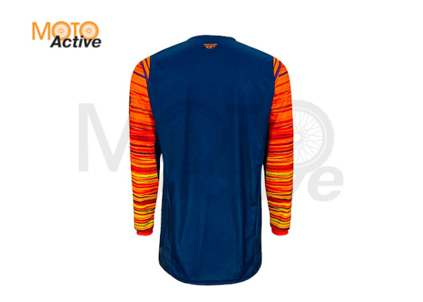 Джерси FLY RACING KINETIC WAVE 2022 синяя/оранжевая