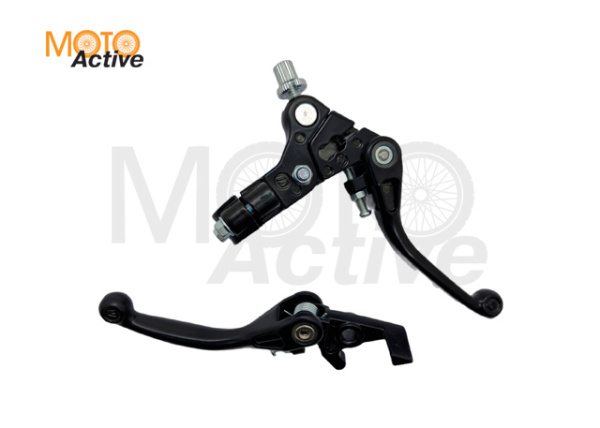 Рычаг сцепл. тормоза складные c силиконовыми накладками черные/хром