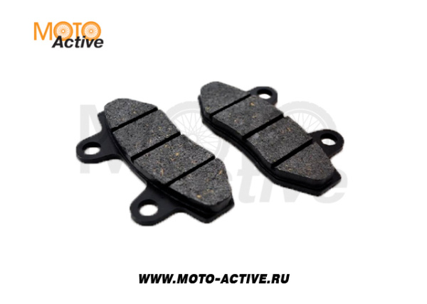 Колодки тормозные (диск) 4T GY6 50-150 (RACE/STORM, под двухпоршневой суппорт, желтые)