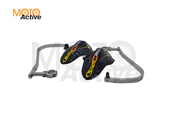 Защита рук с пластиковыми щитками ACCEL HGS-02 28.6мм (серебро)