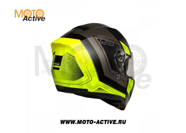 Шлем (интеграл) Origine DINAMO Galaxi Hi-Vis, желтый/черный матовый