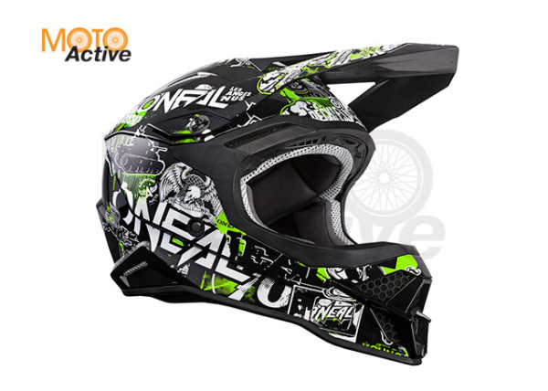 Шлем кроссовый O'NEAL 3Series Attack 2.0, черный/желтый