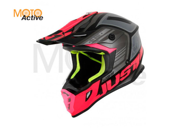 Шлем (кроссовый) JUST1 J38 BLADE, розовый/чёрный матовый