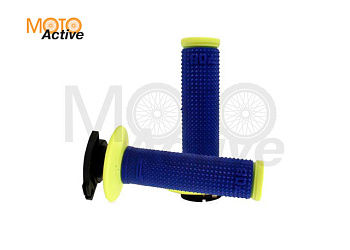 Грипсы кросс Progrip 708-325 сине-желтые 7 различных крепежей тросика