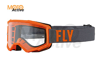 Очки для мотокросса FLY RACING FOCUS (2022) серый/оранжевый
