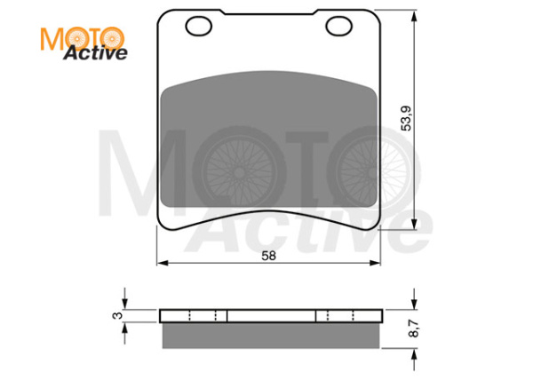 Тормозные колодки GOLD FREN Sintered S3 085