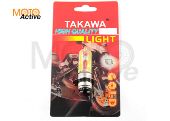 Лампа P15D-25-3 (3 уса) 12V 18W/18W (хамелеон розовый) (блистер) "TAKAWA" (mod:A)