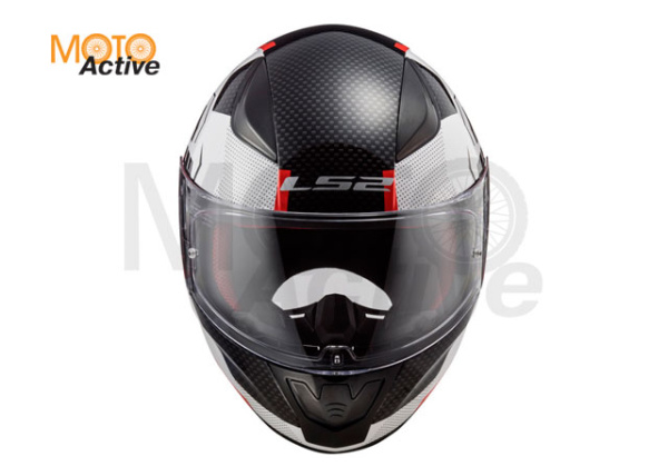 Мотошлем LS2 FF353 Rapid Ghost, черно-белый-красный